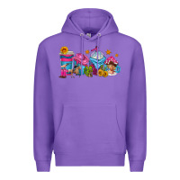 Purple cowgirl coffee cups Premium Hoodie - texasbilliewilder