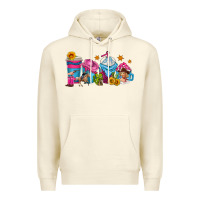 Sandshell cowgirl coffee cups Premium Hoodie - texasbilliewilder