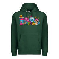 Sports Green cowgirl coffee cups Premium Hoodie - texasbilliewilder