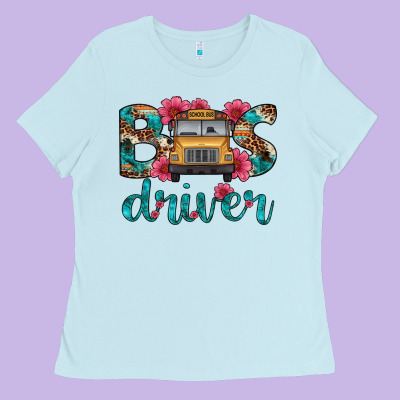 Bus Driver Ladies Tee Designed By Artiststas