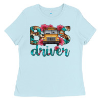 Baby Blue bus driver Ladies Tee - Artiststas