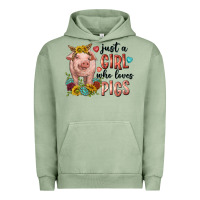 Pigment Oil Green western just girl who loves pigs Urban Hoodie - texasbilliewilder