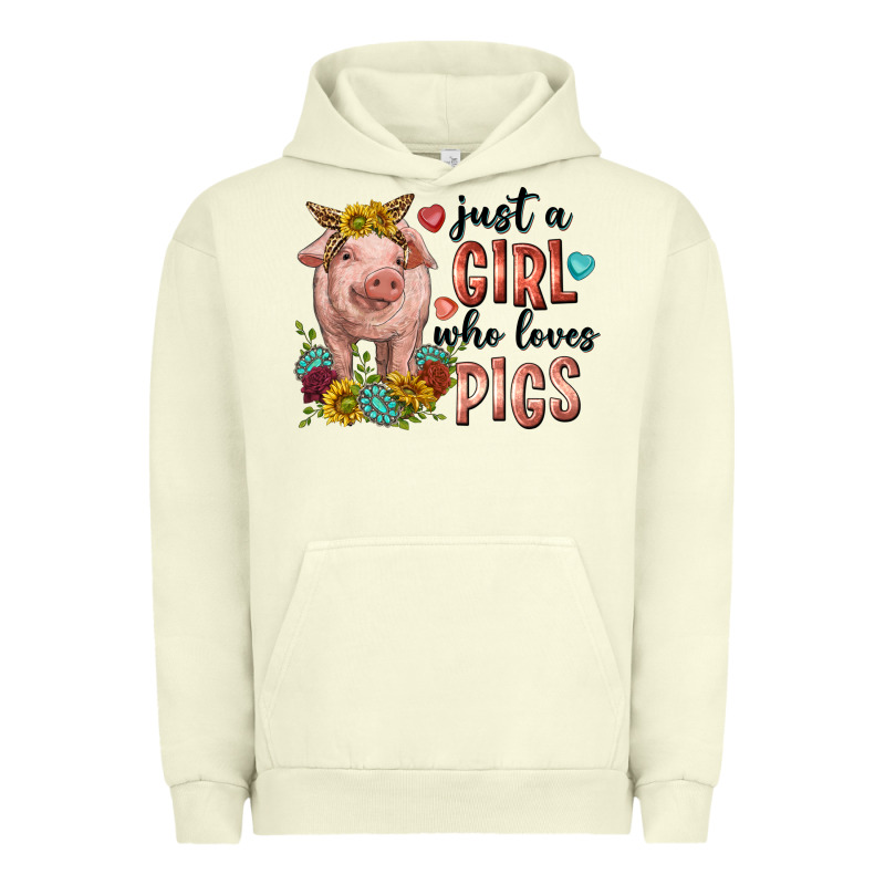 Western Just Girl Who Loves Pigs Urban Hoodie by texasbilliewilder | Teevron
