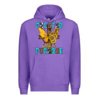 Purple created with a purpose Premium Hoodie - texasbilliewilder