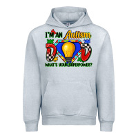Heather Grey im an autism dad whats your superpower Urban Hoodie - Zillion Design Studio