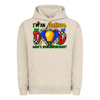 Pigment French Oak im an autism dad whats your superpower Urban Hoodie - Zillion Design Studio