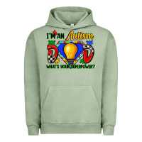 Pigment Oil Green im an autism dad whats your superpower Urban Hoodie - Zillion Design Studio