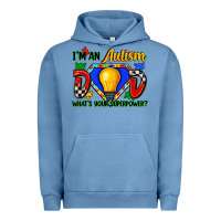 Pigment Pebble Blue im an autism dad whats your superpower Urban Hoodie - Zillion Design Studio