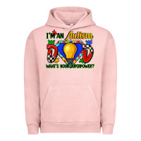 Pigment Salmon im an autism dad whats your superpower Urban Hoodie - Zillion Design Studio