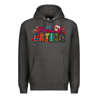 Charcoal Heather proud latina Premium Hoodie - Zillion Design Studio