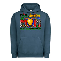Pigment Midnight Navy i'm an autism mom what's your superpower Urban Hoodie - Zillion Design Studio