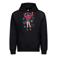 Black western pink with stars and cowgirl Urban Hoodie - texasbilliewilder