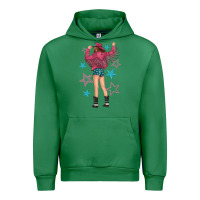 Emerald western pink with stars and cowgirl Urban Hoodie - texasbilliewilder