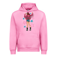 Western Pink With Stars And Cowgirl Urban Hoodie | Teevron