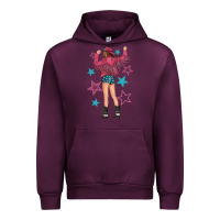 Mauve Wine western pink with stars and cowgirl Urban Hoodie - texasbilliewilder