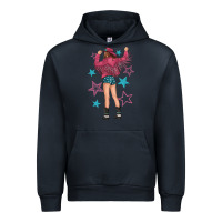 Navy western pink with stars and cowgirl Urban Hoodie - texasbilliewilder