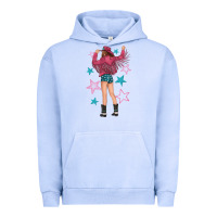 Pigment Grape Ice western pink with stars and cowgirl Urban Hoodie - texasbilliewilder