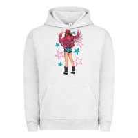 Pigment Lunar Rock western pink with stars and cowgirl Urban Hoodie - texasbilliewilder