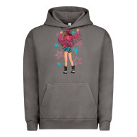 Pigment Tornado western pink with stars and cowgirl Urban Hoodie - texasbilliewilder
