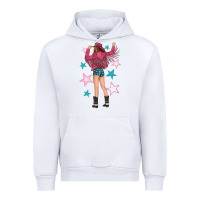 White western pink with stars and cowgirl Urban Hoodie - texasbilliewilder