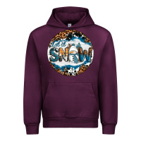 Mauve Wine Let It Snow Urban Hoodie - RanaPortraitStore