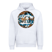 White Let It Snow Urban Hoodie - RanaPortraitStore