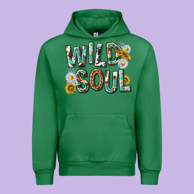 Urban Hoodie western wild soul with sunflowers