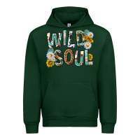 Forest Green western wild soul with sunflowers Urban Hoodie - texasbilliewilder