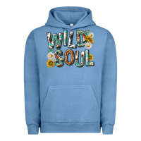 Pigment Pebble Blue western wild soul with sunflowers Urban Hoodie - texasbilliewilder