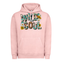 Pigment Salmon western wild soul with sunflowers Urban Hoodie - texasbilliewilder
