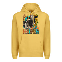 Antique Gold dont be a salty heifer with sunflowers Premium Hoodie - texasbilliewilder