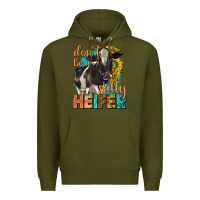 Army Green dont be a salty heifer with sunflowers Premium Hoodie - texasbilliewilder