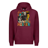 Burgundy dont be a salty heifer with sunflowers Premium Hoodie - texasbilliewilder