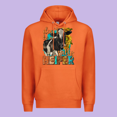 Dont Be A Salty Heifer With Sunflowers Premium Hoodie Designed By Texasbilliewilder