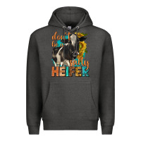 Charcoal Heather dont be a salty heifer with sunflowers Premium Hoodie - texasbilliewilder