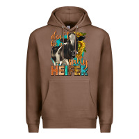 Chestnut dont be a salty heifer with sunflowers Premium Hoodie - texasbilliewilder