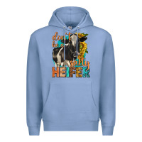 Colony Blue dont be a salty heifer with sunflowers Premium Hoodie - texasbilliewilder