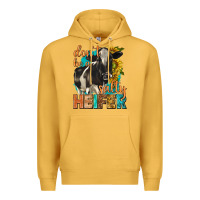 Mustard dont be a salty heifer with sunflowers Premium Hoodie - texasbilliewilder