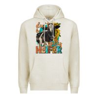 Oatmeal Heather dont be a salty heifer with sunflowers Premium Hoodie - texasbilliewilder