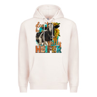 Pale Pink dont be a salty heifer with sunflowers Premium Hoodie - texasbilliewilder