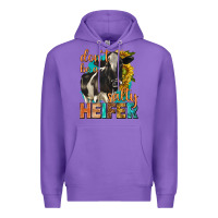 Purple dont be a salty heifer with sunflowers Premium Hoodie - texasbilliewilder