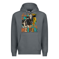 Rock dont be a salty heifer with sunflowers Premium Hoodie - texasbilliewilder