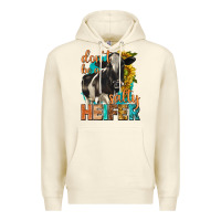 Sandshell dont be a salty heifer with sunflowers Premium Hoodie - texasbilliewilder
