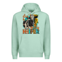 Seafoam dont be a salty heifer with sunflowers Premium Hoodie - texasbilliewilder