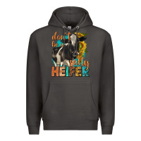 Smoke dont be a salty heifer with sunflowers Premium Hoodie - texasbilliewilder