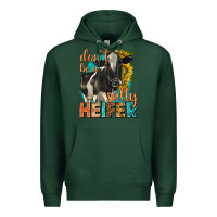 Sports Green dont be a salty heifer with sunflowers Premium Hoodie - texasbilliewilder