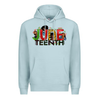 Blue Mist JUNE TEENTH Premium Hoodie - Zillion Design Studio