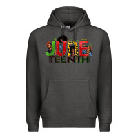 Charcoal Heather JUNE TEENTH Premium Hoodie - Zillion Design Studio
