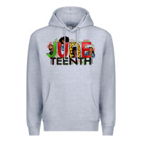 Heather Grey JUNE TEENTH Premium Hoodie - Zillion Design Studio