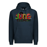 Navy JUNE TEENTH Premium Hoodie - Zillion Design Studio